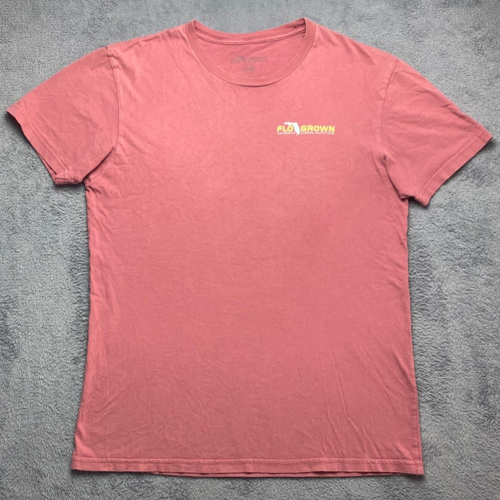 FloGrown T-Shirt Mens Medium Authentic Florida Outfitters Graphic Red Coral